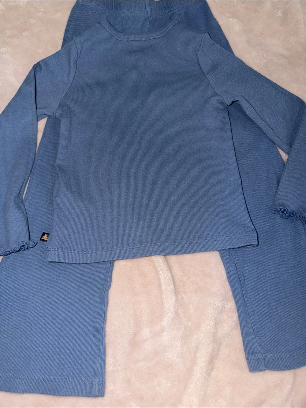 GAP Long Sleeve Tee and Pants Set in Dusty Blue